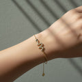 Snake bracelet gold, anti-tarnish serpent jewelry, 18K gold plated waterproof bracelet, pave snake charm, Treshire jewelry.