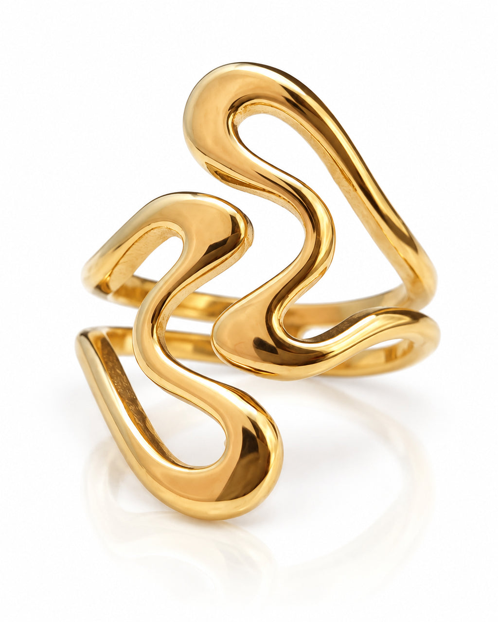 Triple Wave Statement Ring