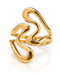Triple Wave Statement Ring
