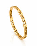 Greek Key Side Lock Cuff Bracelet