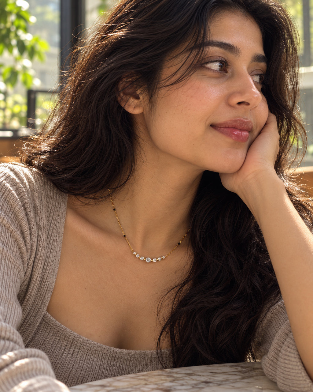 Graduated CZ Arc Mangalsutra