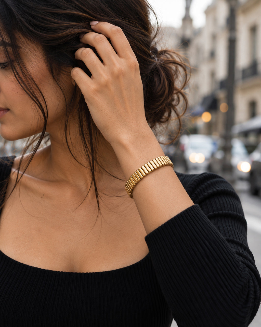 Roller Link Stretch Bracelet