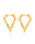 Angular Diamond Hoop Earrings