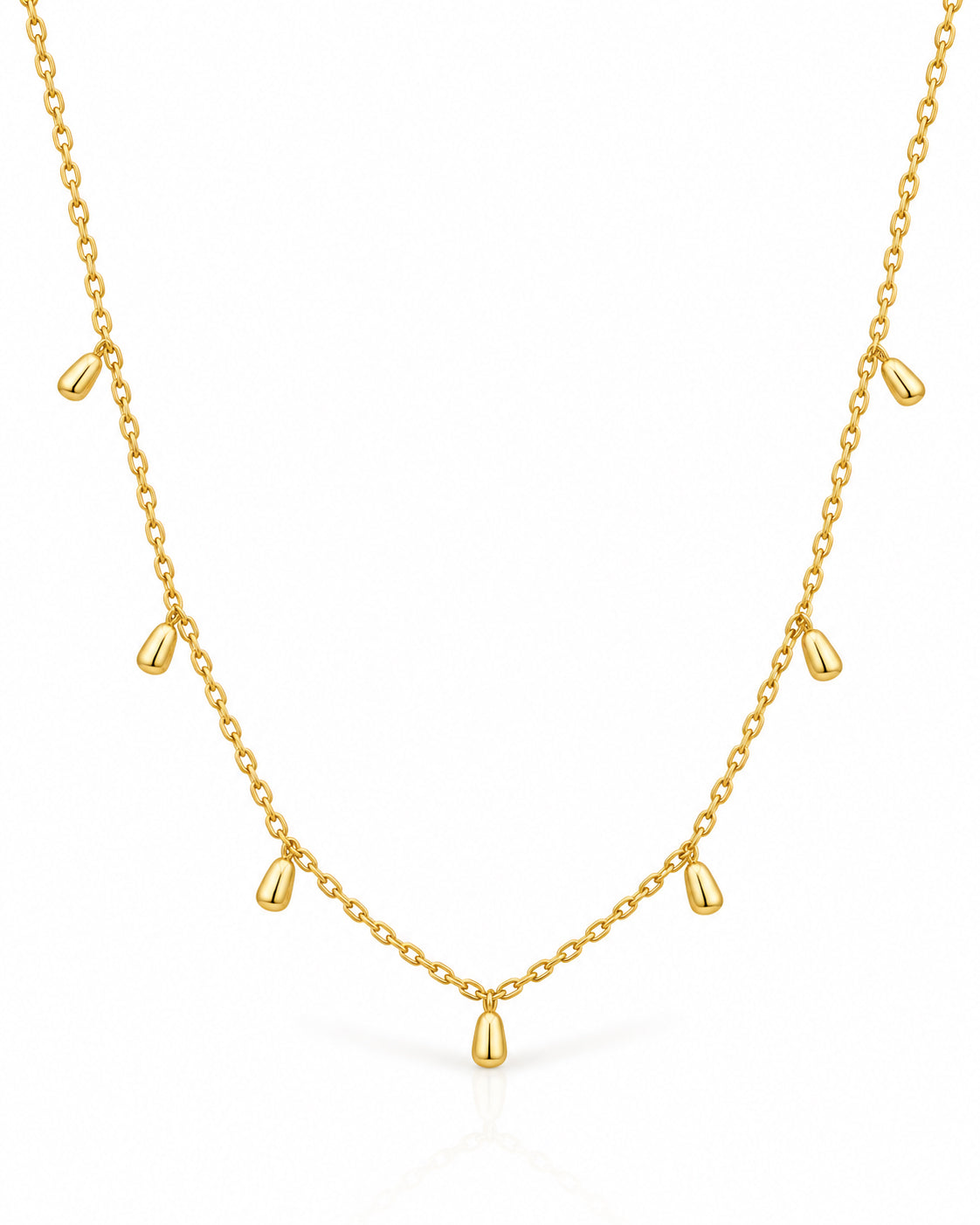 Raindrop Fringe Station Necklace