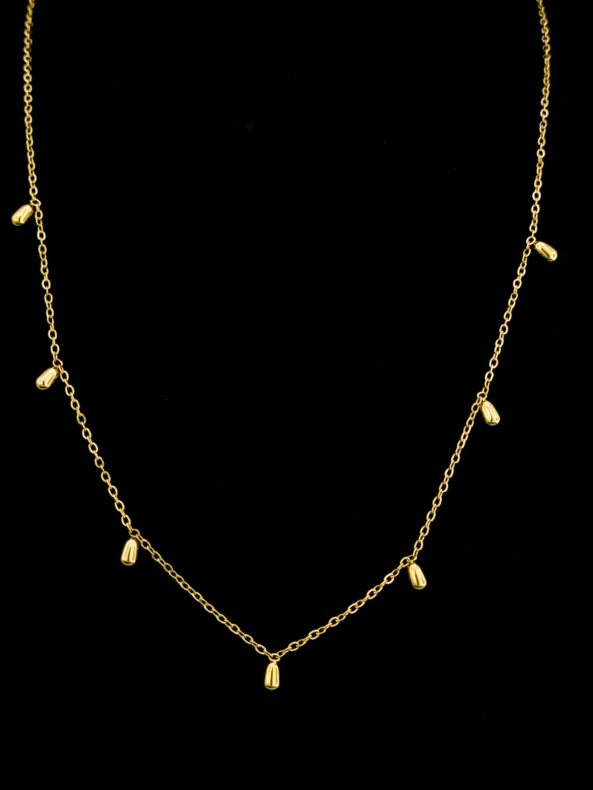 Raindrop Fringe Station Necklace