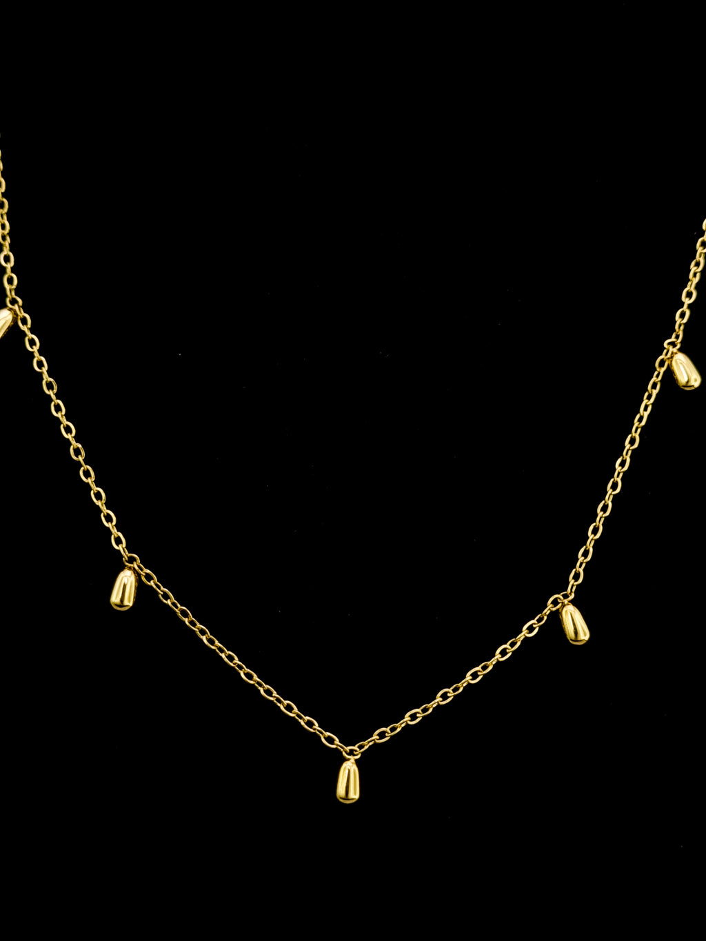Raindrop Fringe Station Necklace