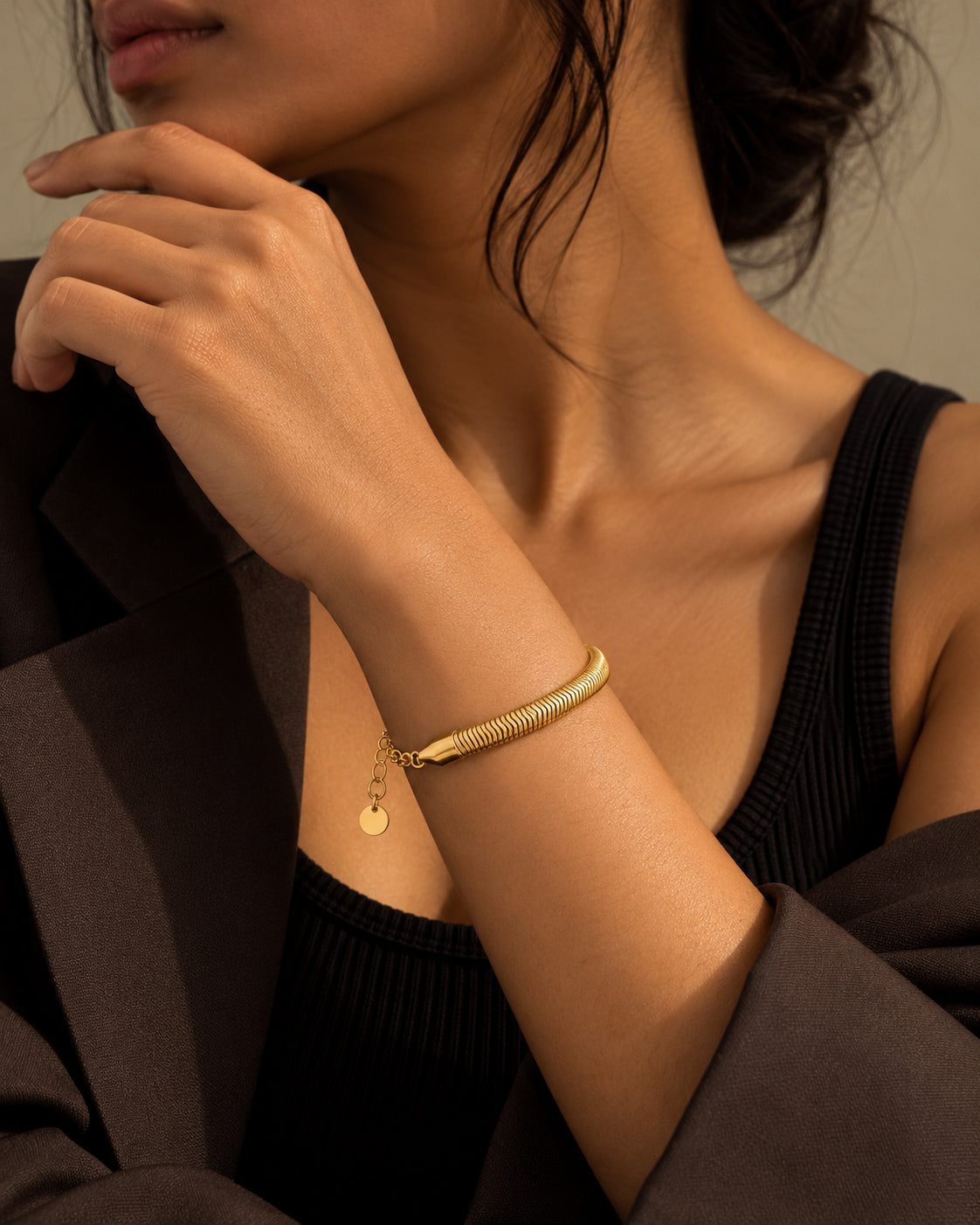 Flat Snake Chain Bracelet