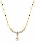 CZ Pear Drop Black Bead Mangalsutra