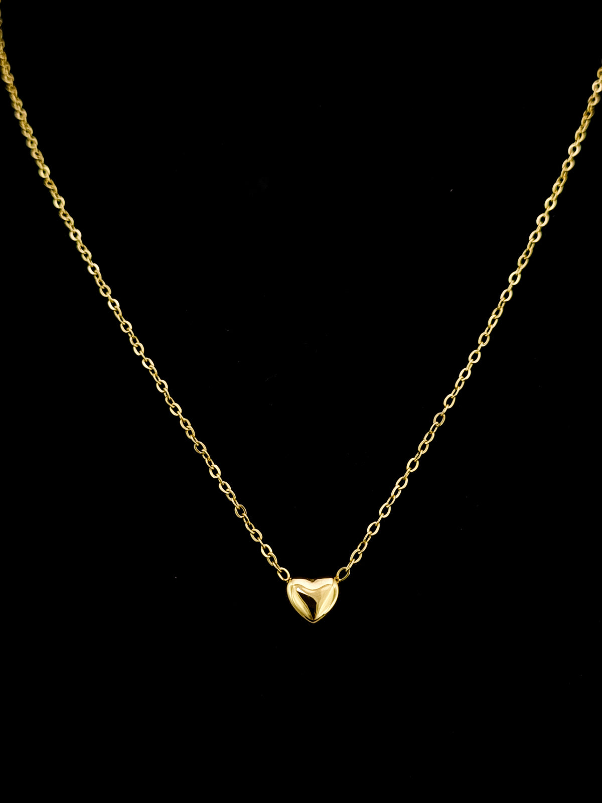 Puffy Heart Slider Pendant Necklace