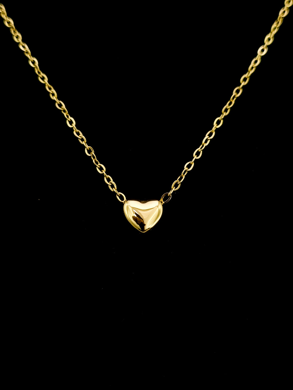 Puffy Heart Slider Pendant Necklace