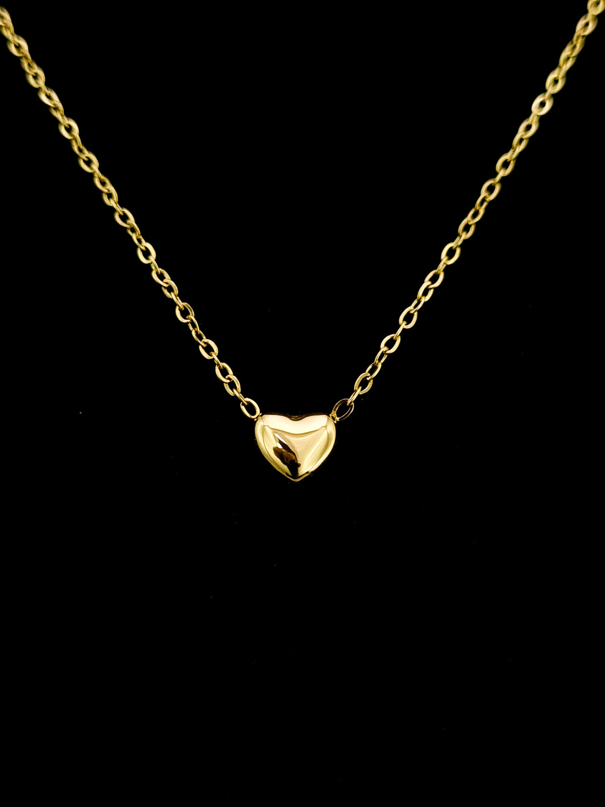 Puffy Heart Slider Pendant Necklace