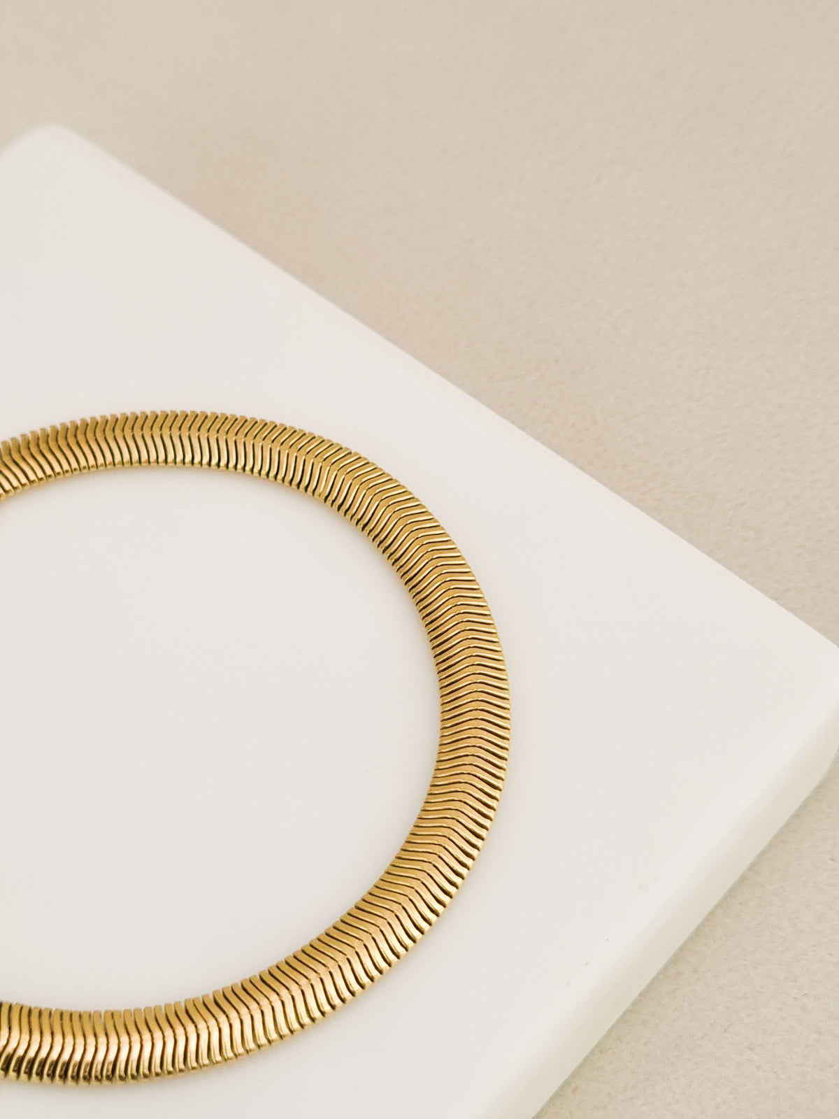 Flat Snake Chain Bracelet