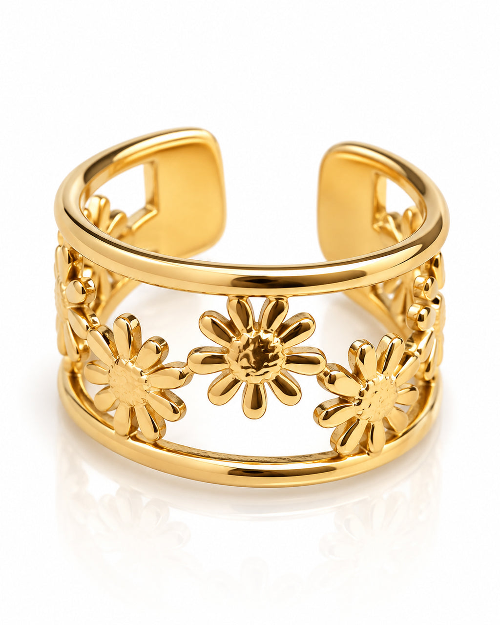 Daisy Chain Open Cuff Ring
