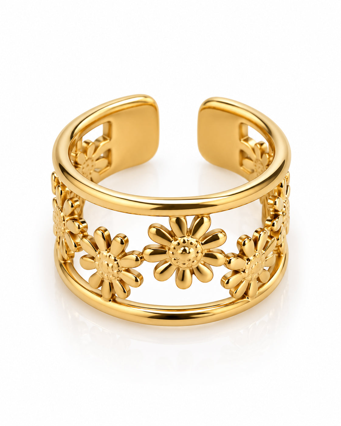 Daisy Chain Open Cuff Ring