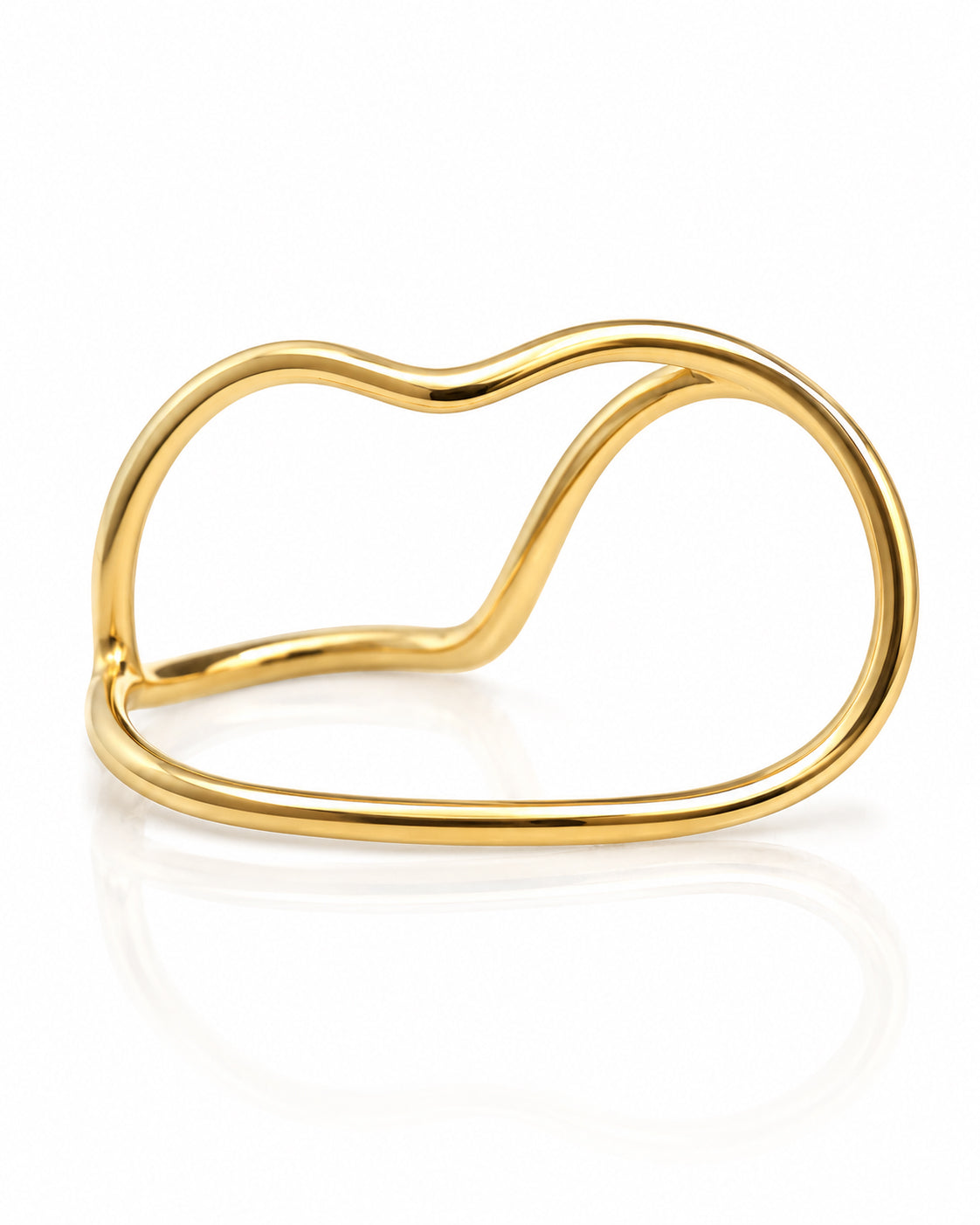 Double Wave Two-Finger Ring