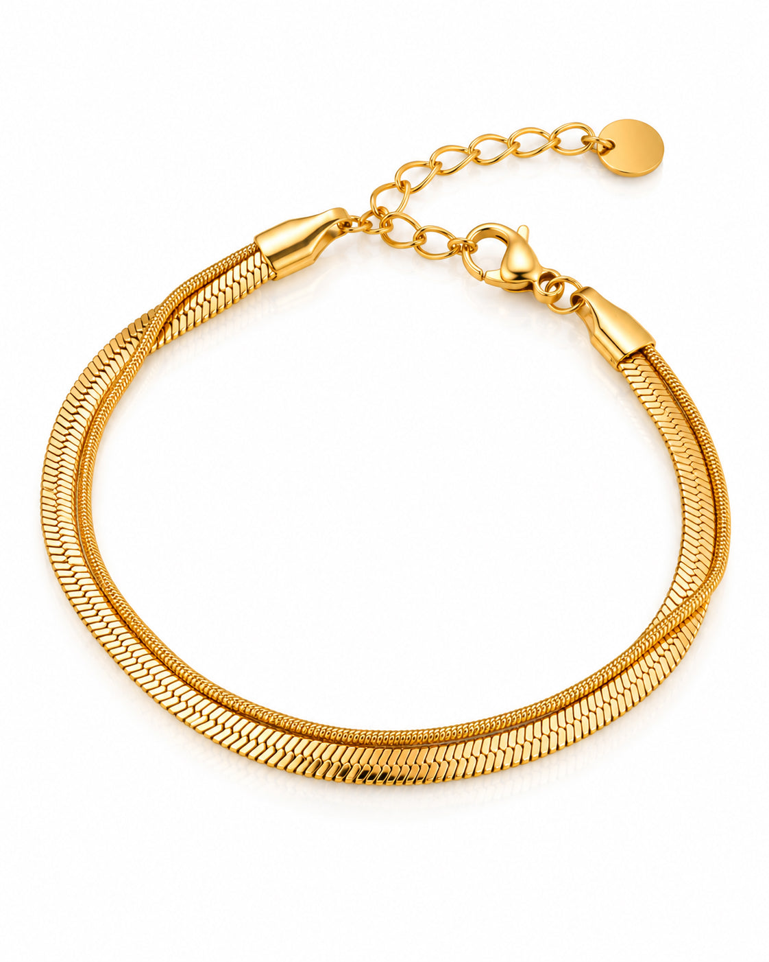 Double Herringbone Snake Chain Bracelet