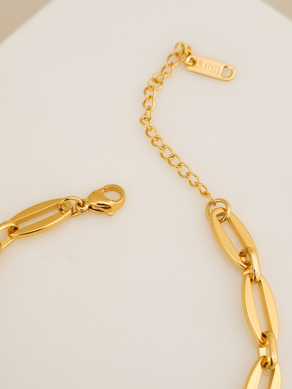 Oval Link CZ Princess Station Bracelet