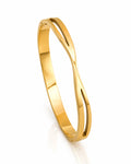 Infinity Cross Side Lock Cuff Bracelet