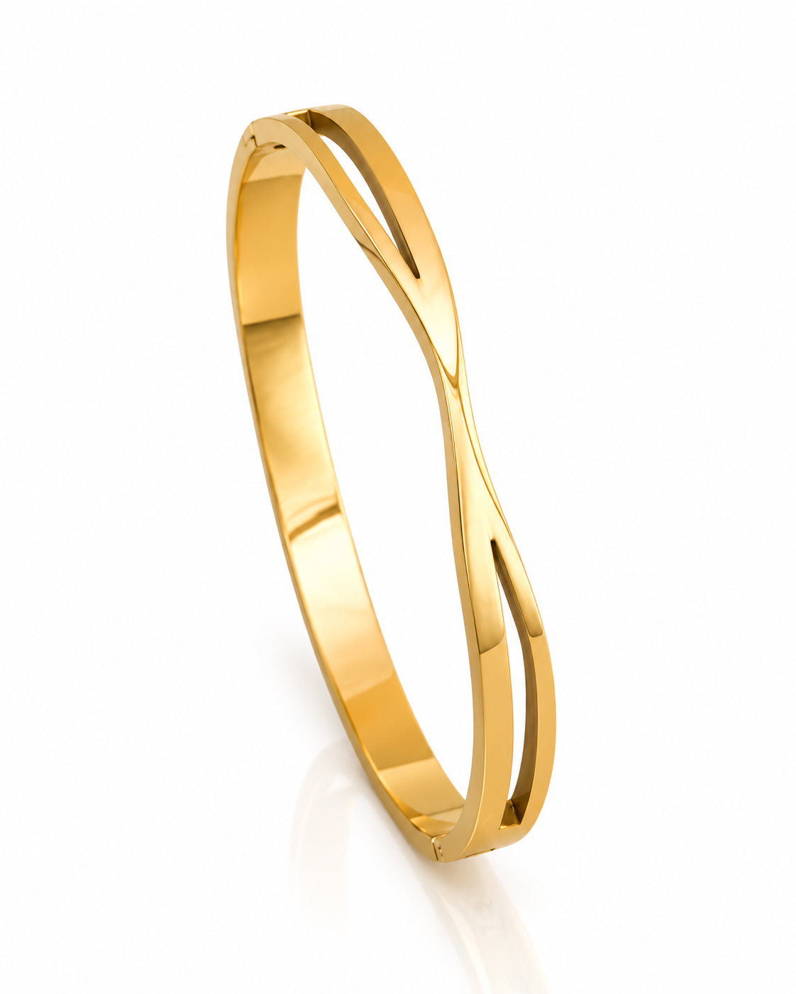 Infinity Cross Side Lock Cuff Bracelet