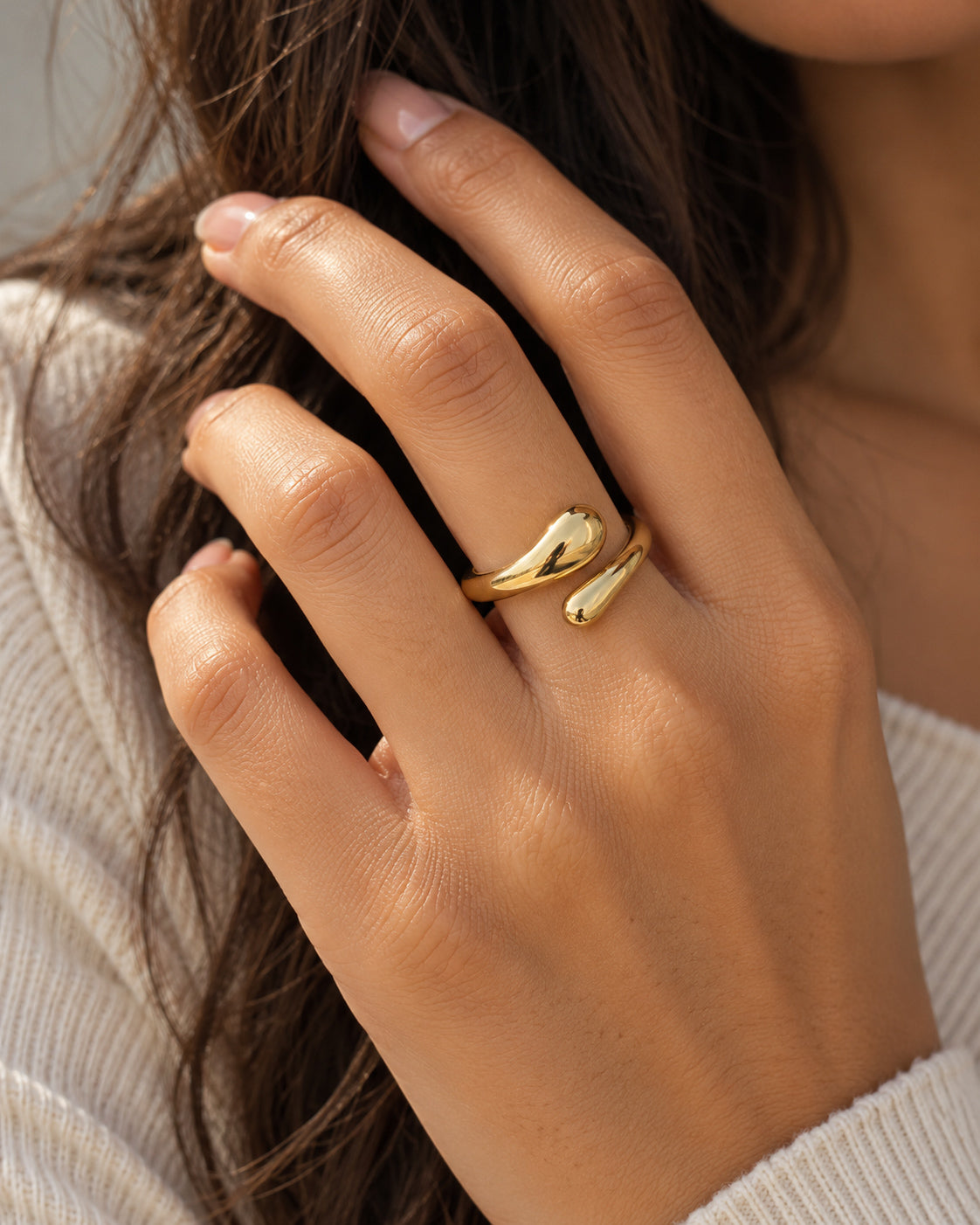 Double Drop Open Ring