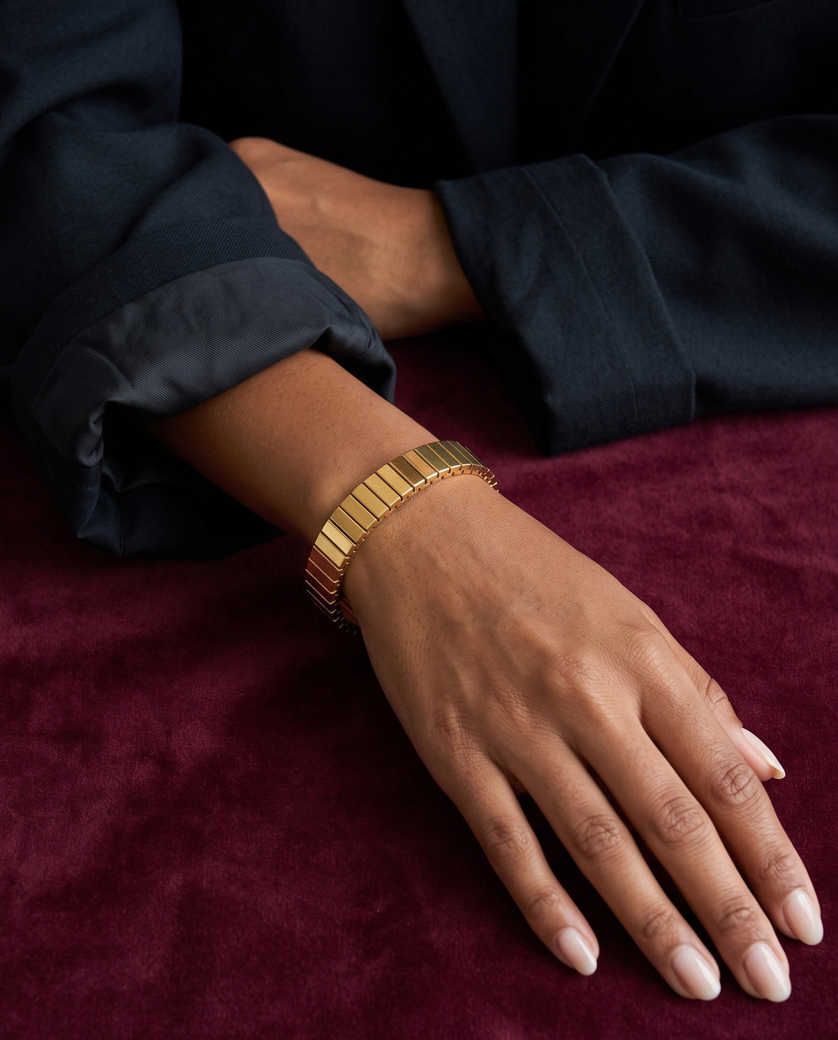 Gold Tile Stretch Bracelet