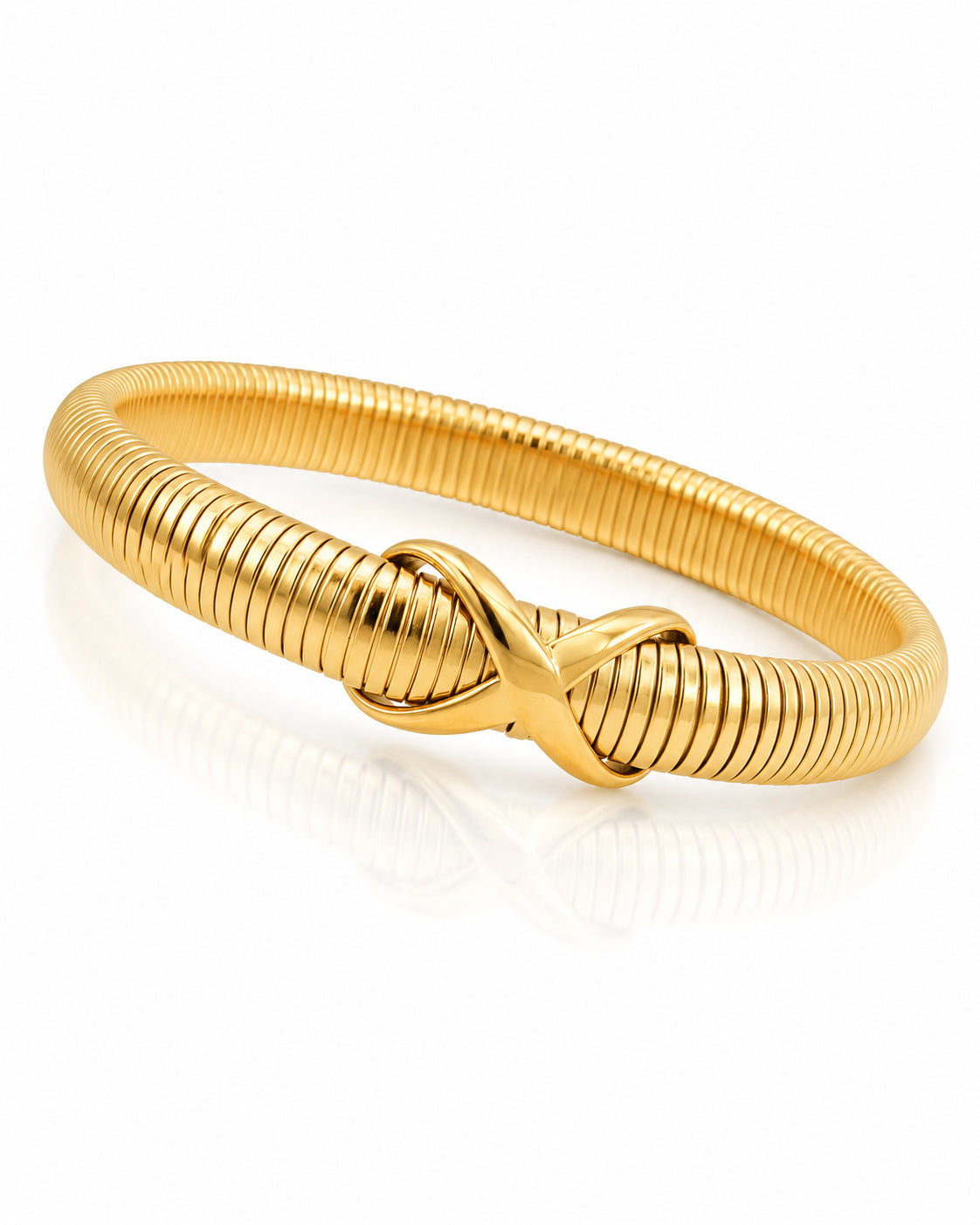 Infinity Knot Spring Cuff Bracelet