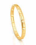 Faceted Block Side Lock Cuff Bracelet