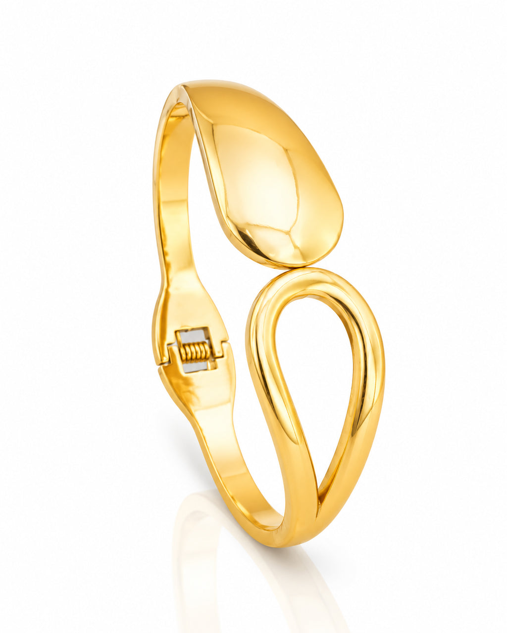 Molten Teardrop Spring Cuff Bracelet