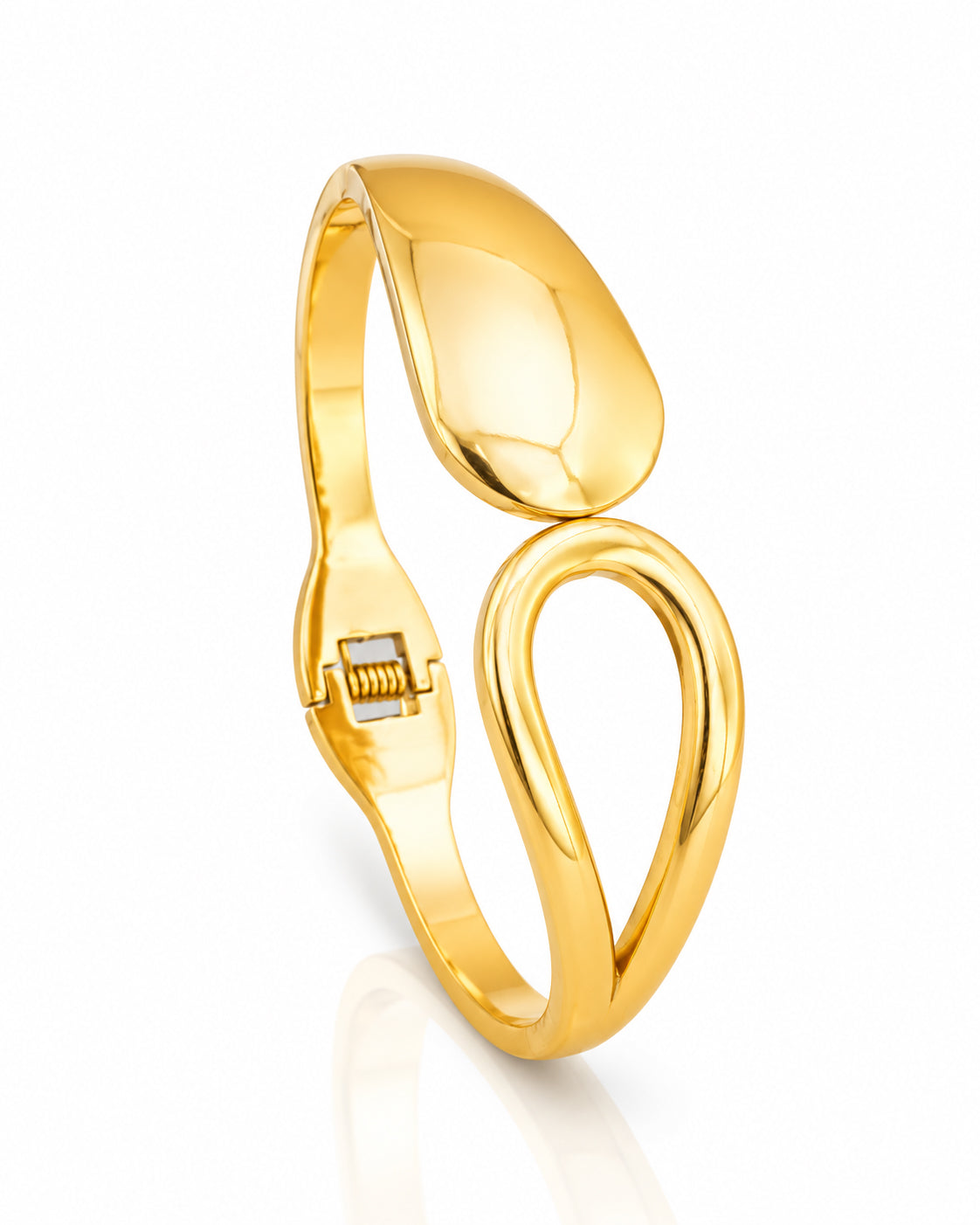 Molten Teardrop Spring Cuff Bracelet