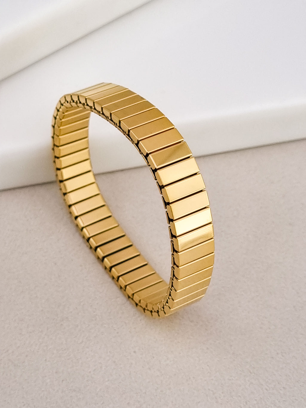 Gold Tile Stretch Bracelet