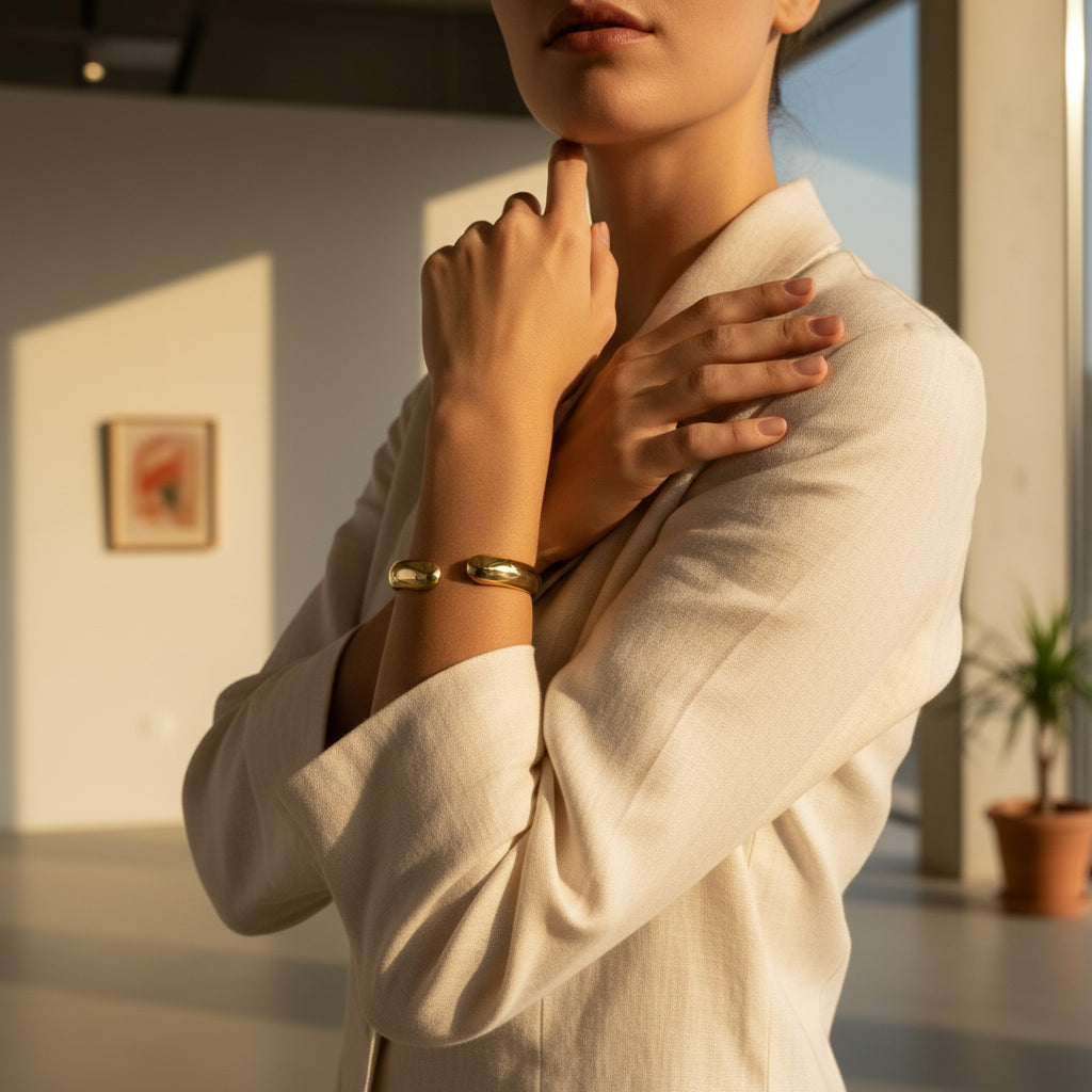 Sculptural Contour Cuff