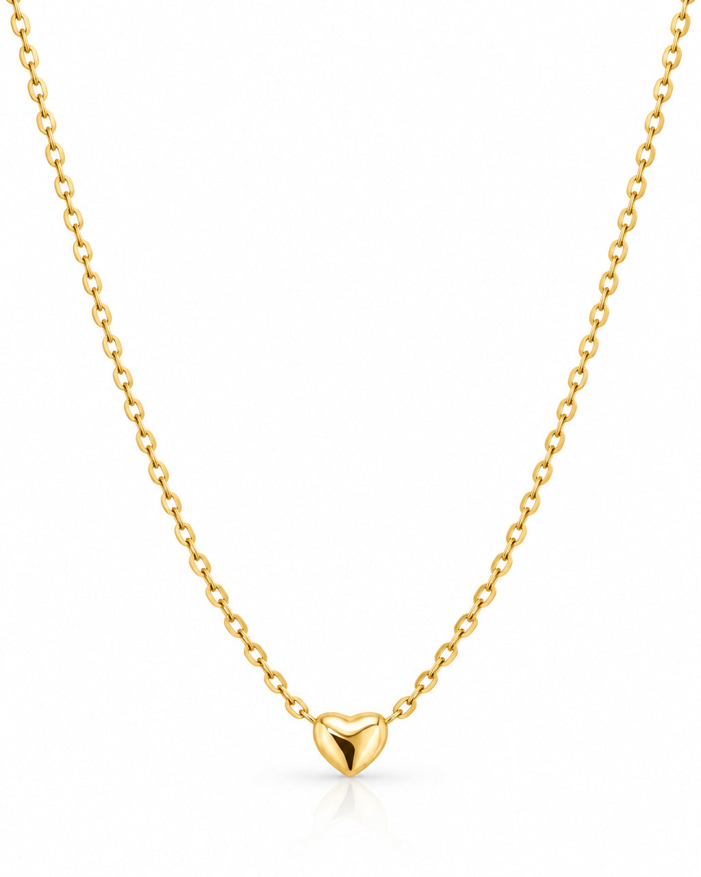 Puffy Heart Slider Pendant Necklace