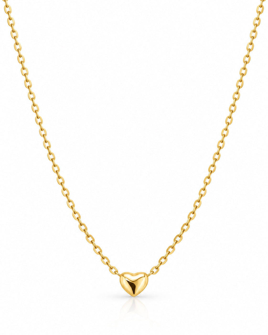 Puffy Heart Slider Pendant Necklace