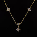 Celestial Clover Drop Necklace