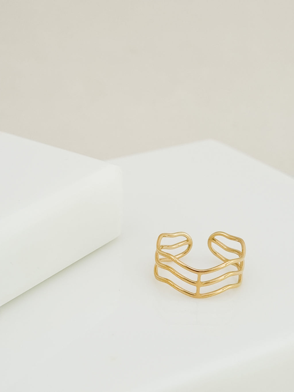 Triple Wave Open Band Ring