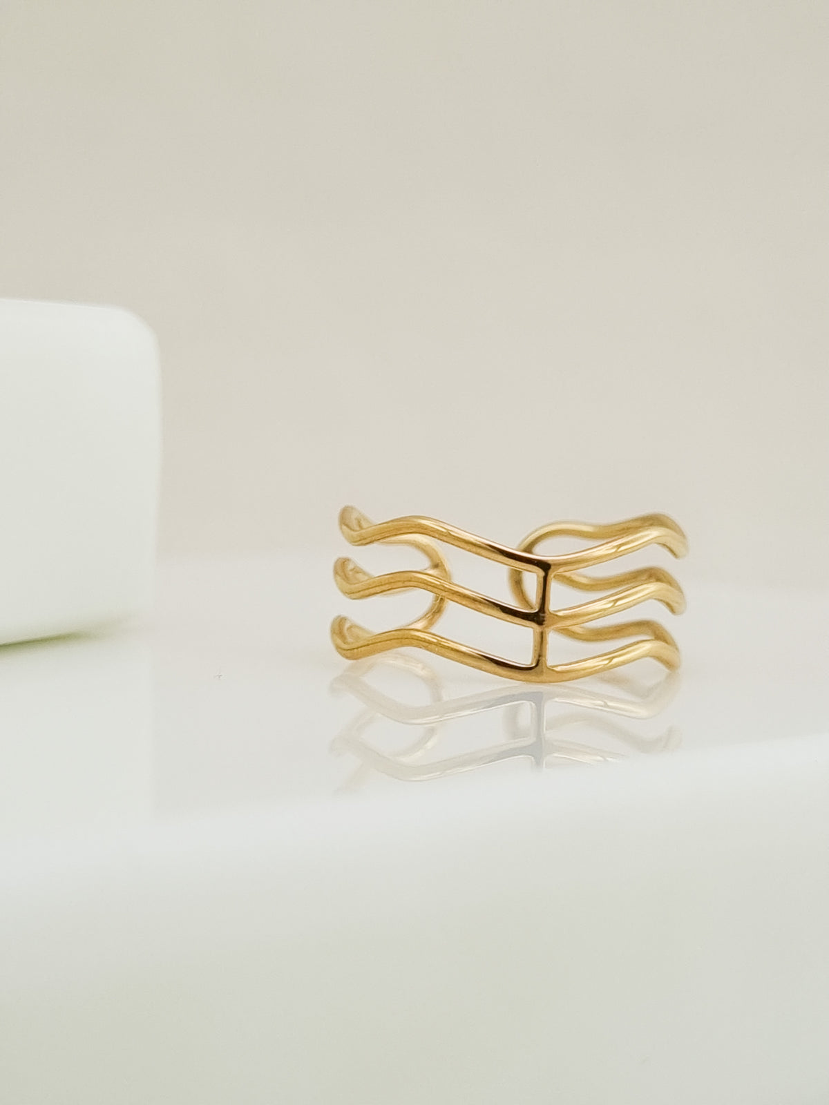 Triple Wave Open Band Ring