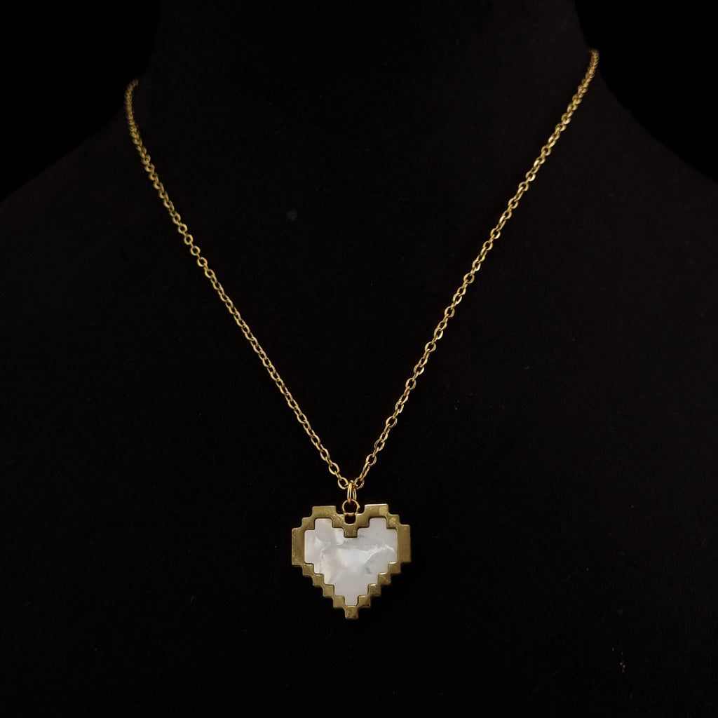 Pixel Heart Necklace