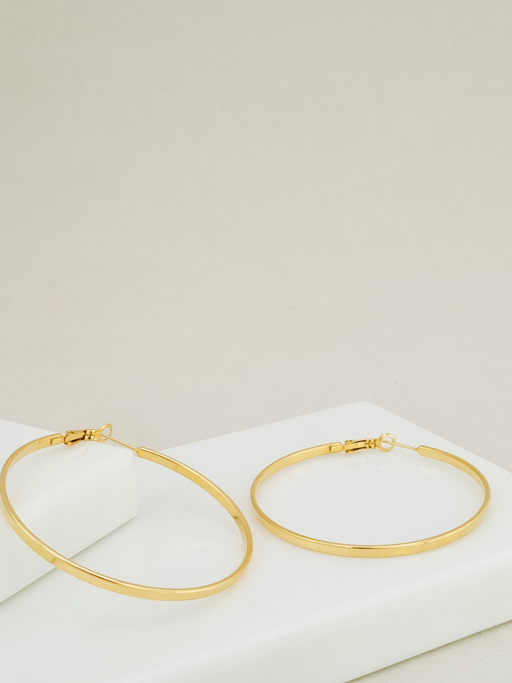 Oversized Slim Tube Hoop Earrings