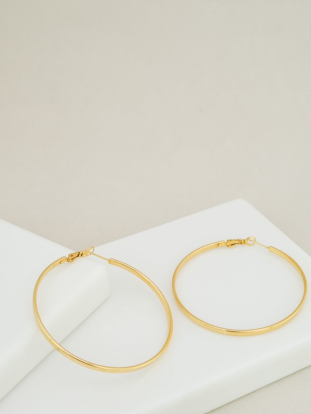 Oversized Slim Tube Hoop Earrings