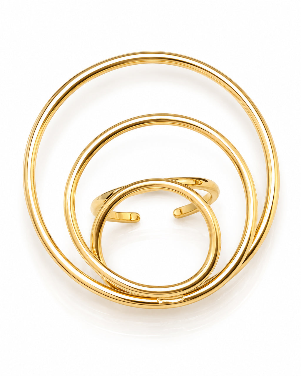 Triple Orbit Open Cuff Ring
