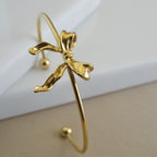 Aura Organic Wave Bangle – Anti-Tarnish, 18K Gold Plated & Waterproof