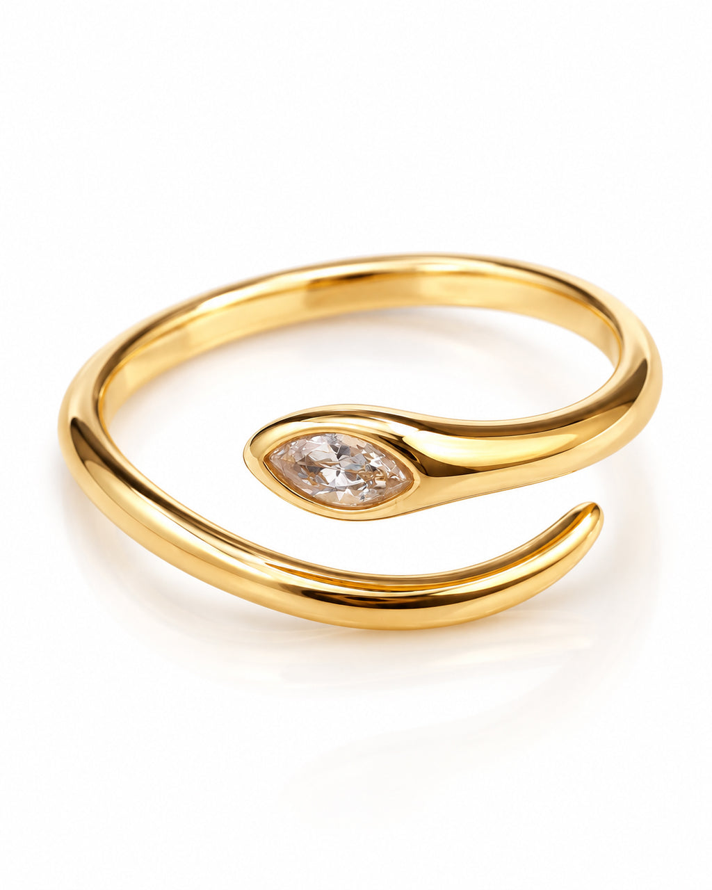 Marquise CZ Bypass Ring