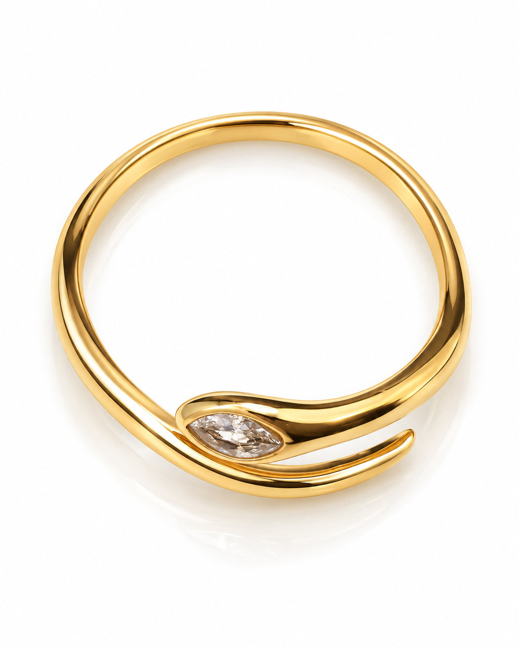 Marquise CZ Bypass Ring