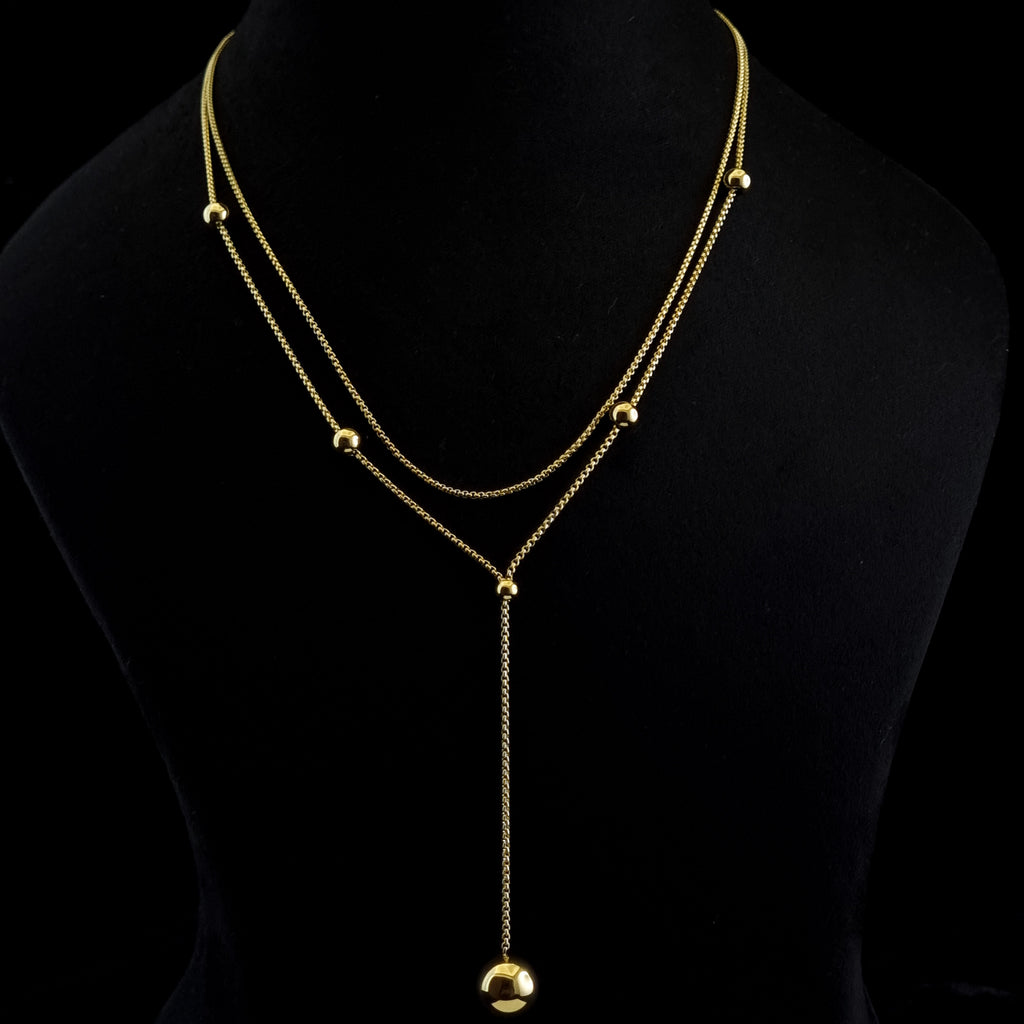 Celestial Layered Y-Necklace – Anti-Tarnish, 18K Gold Plated & Waterproof