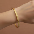 Waterproof gold bangle, anti-tarnish honeycomb cuff, 18K gold plated geometric bracelet, Treshire Honeycomb collection.