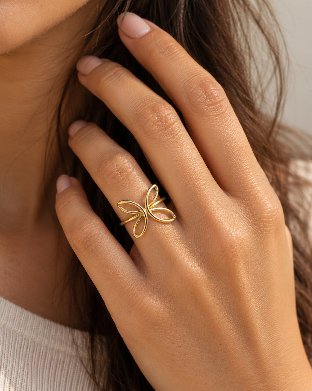 Open Butterfly Statement Ring
