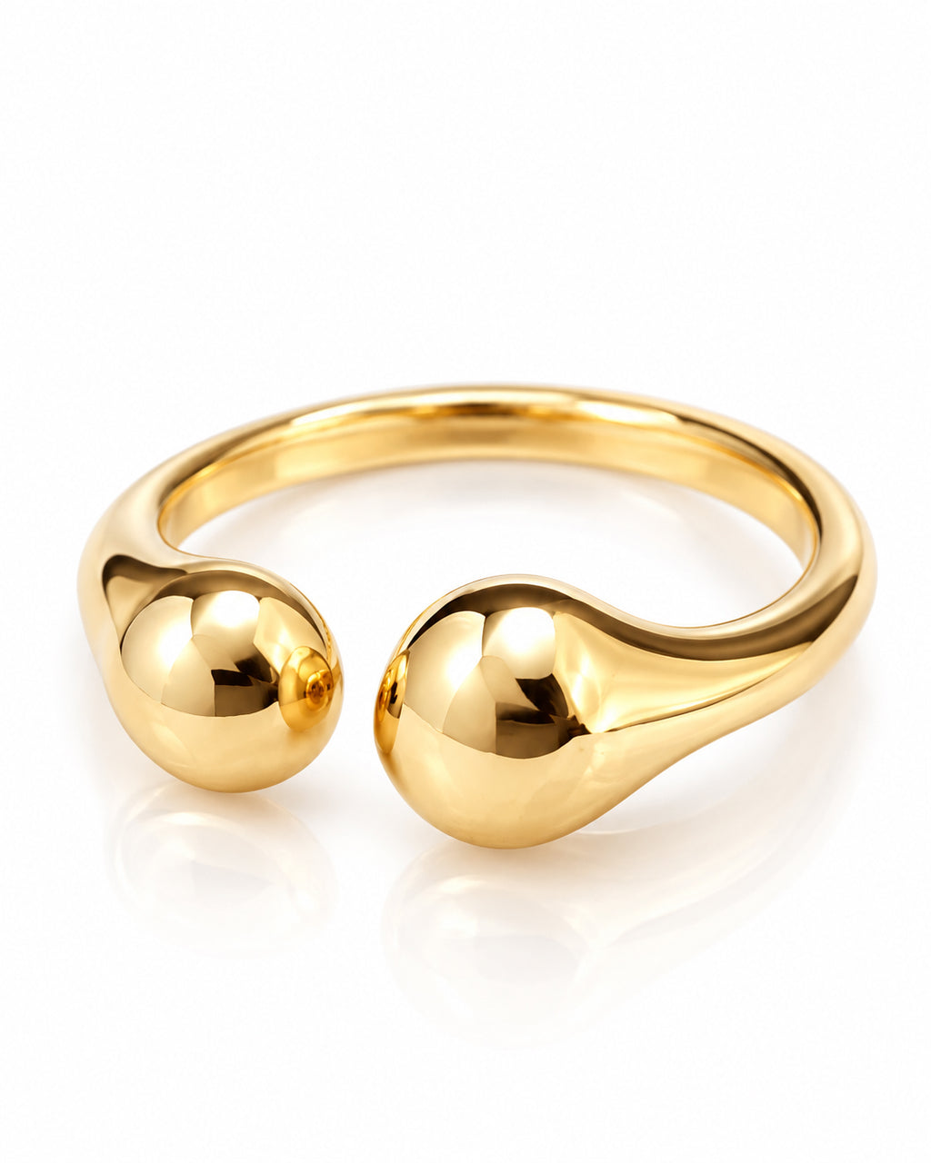Double Orb Open Ring