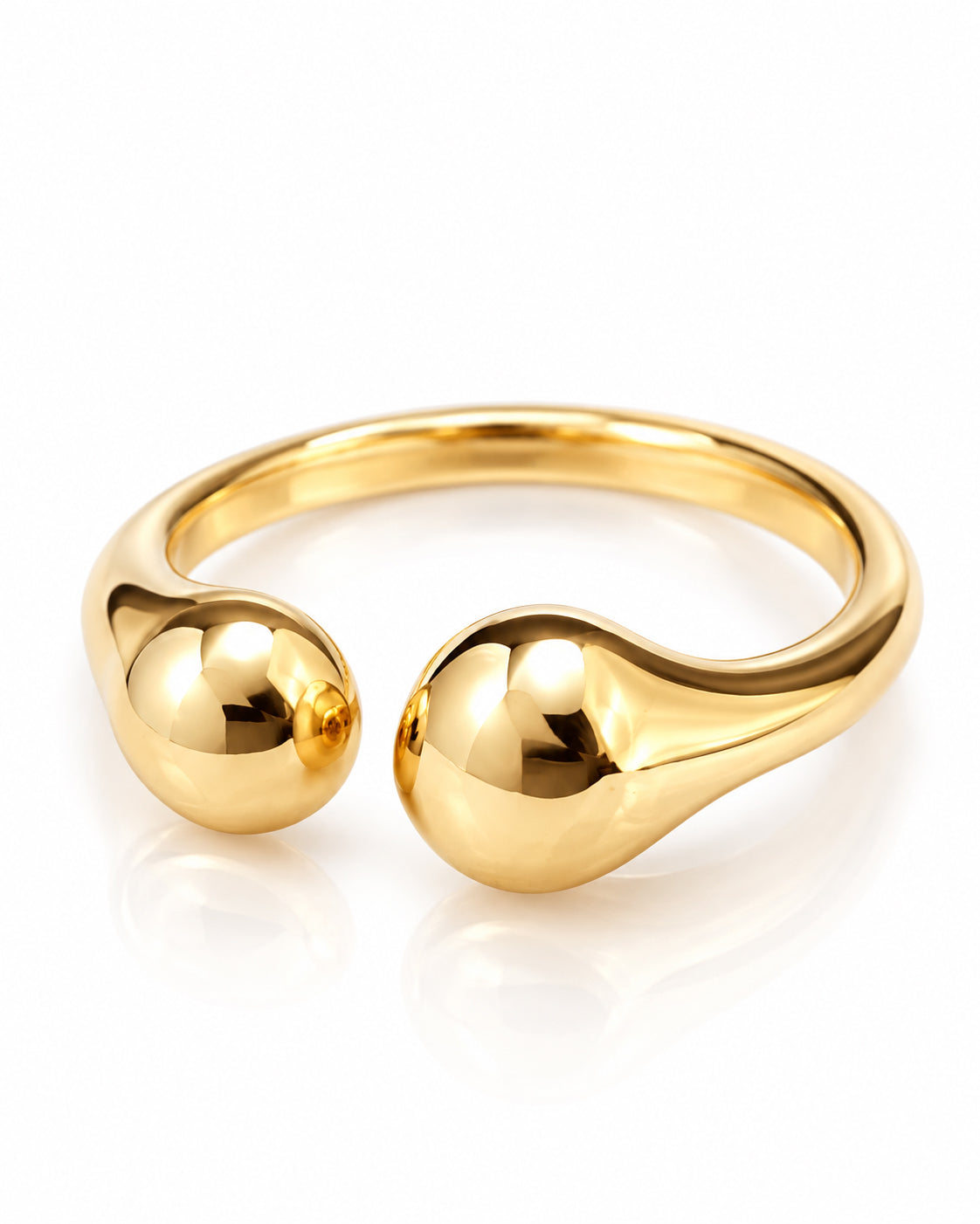 Double Orb Open Ring