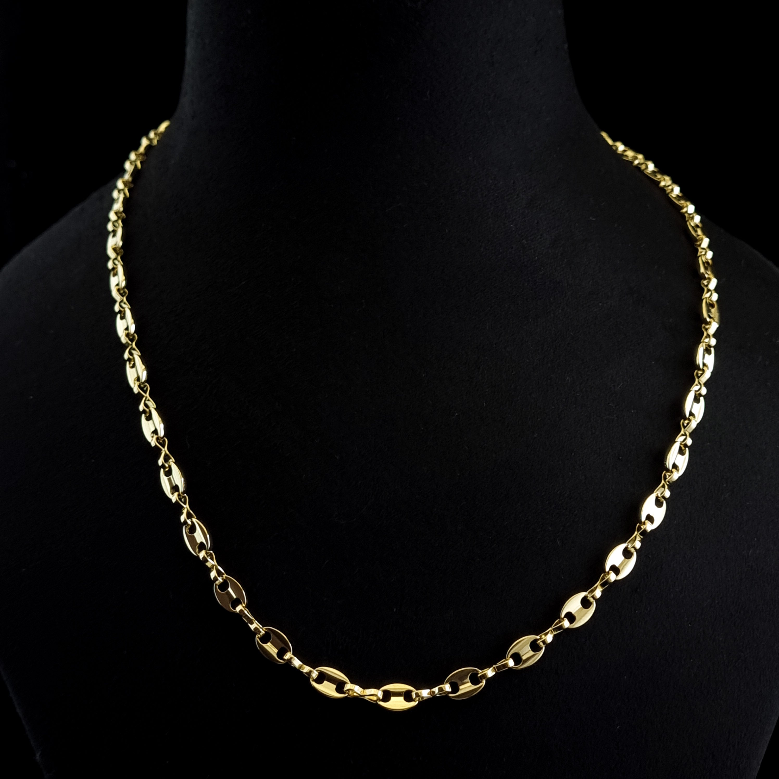 Gold marina chain, 18K gold plated necklace, waterproof gold jewelry, anti-tarnish link chain, Gucci style necklace.