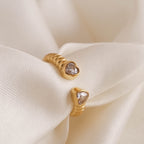 Serene Heart Duo Ring